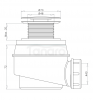 OMNIRES Syfon wannowo-brodzikowy czarny mat WB01XBL